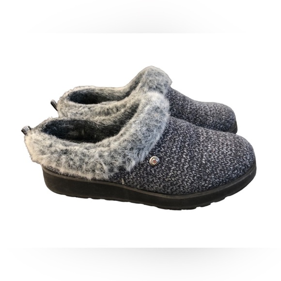 BOBS from Skechers Women's Keepsakes Delight Slipper Sweater Knit Gray Sz. 7.5 - Picture 1 of 7